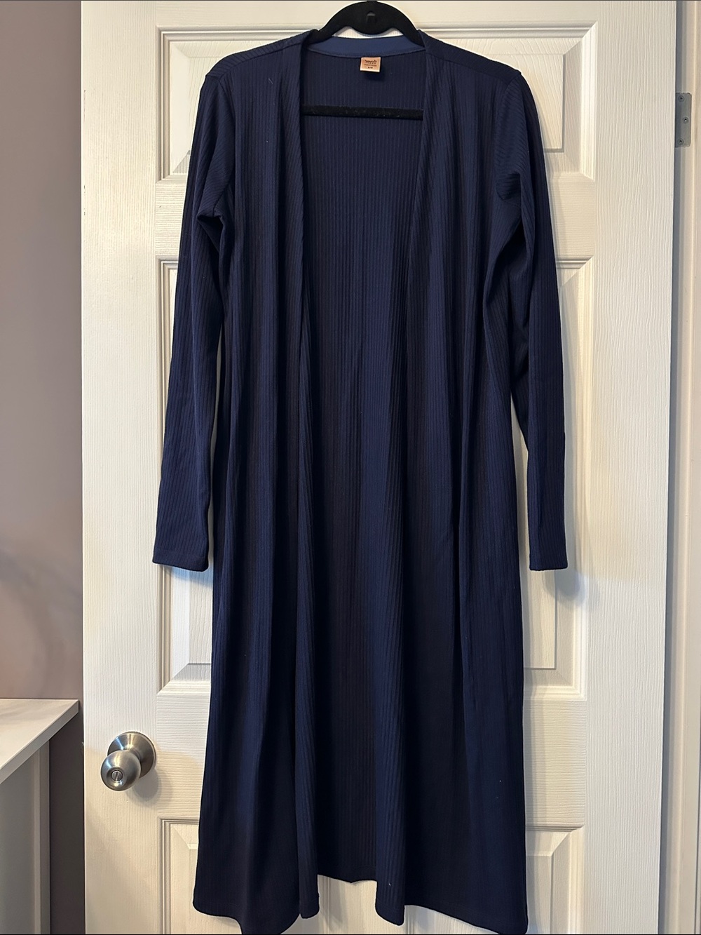 Smash + Tess Navy Long-Sleeve Open-Front Duster